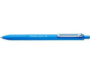 Pentel BX467 Stylo à bille à clipser Izee 0,7 mm bleu clair, 12 pièces