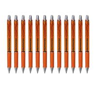 Pentel BX480 Feel-it Lot de 12 boules à clipser 1,0 mm Orange