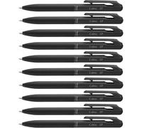 Pentel BXA107A-A Calme Stylo à bille, Clic, Zone Grip Aspect Cuir, Rechargeable, Boule 0,7 mm = Largeur de trait 0,35 mm, Couleur de l'Encre Noir, 1 Pièce