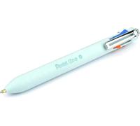 Pentel BXC470-LC Stylo à bille iZee, 4 couleurs, couleurs au choix (orange/bleu clair/rose/violet) via les poussoirs latéraux en couleur de l'écriture, épaisseur de trait de 0,5 mm, rechargeable, 1