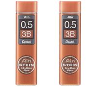 Pentel C275- Recambios para lápiz portaminas 0,5 x 60 mm, Härtegrad: 3B (Lot de 2)