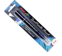 Pentel Double Métallique Pinceau Stylo Iridescent Paillettes Ink Art Dessin Fin