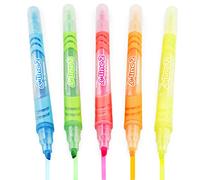 Pentel E-Line Lot de 5 surligneurs double pointe - Large / Fine - 1 de chaque couleur