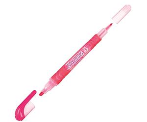 Pentel E-Line2 Surligneur Bi-Pointes Fine/Biseautée Rose