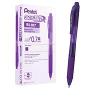 Pentel Energel-BL107-VX Tip Retractable Pen, 0.7 mm - Violet (Pack of 12) 0.7 mm