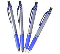 Pentel Energel BL77, Roller encre gel rétractable pointe moyenne 0,7 mm, Bleu, Paquet de 4