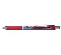 Pentel Roller gel rétractable EnerGel BLN75-B – Pointe 0,5 mm Rouge – Lot de 12