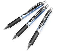 Pentel Energel - BLN75 - Lot de 3 stylos roller rétractables à encre gel - Noir - Pointe 0,5 mm