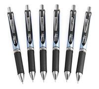 Pentel Energel BLN75 Lot de 6 stylos roller à encre gel rétractable Noir 0,5 mm