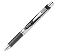 Pentel Energel Deluxe RTX Retractable Liquid Gel Pen, Fine Line, pointe aiguille, Noir Ink-value Lot de 5 0.7mm