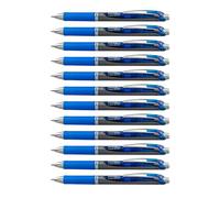 Pentel Energel BL80-C Lot de 12 Stylos roller à encre gel rétractable 1 mm Bleu