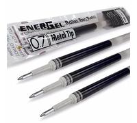 Pentel Energel Lot de 4 recharges pointe métal LR7 - BL77/BL57/BL37 0,7 mm