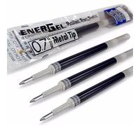 Pentel Energel - Lot de 4 recharges pour stylo à pointe métallique 0,7 mm LR7 - Compatible avec les stylos Energel Xm, BL77, BL57, BL37 - Bleu