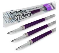Pentel Energel Lot de 4 recharges pour stylo à pointe métallique 0,7 mm LR7 - Compatible avec les stylos Energel Xm, BL77/BL57/BL37 - Violet