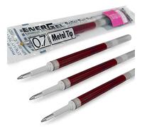 Pentel Energel - Lot de 4 recharges pour stylo à pointe métallique 0,7 mm LR7 - Compatible avec les stylos Energel Xm, BL77/BL57/BL37 - Rose