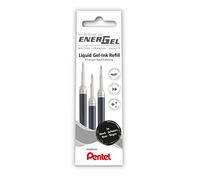 Pentel Recharges pour stylo gel EnerGel LR7 0,7 mm Lot de 3 Noir
