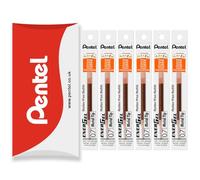 Pentel Energel LR7 Lot de 6 recharges pointe métallique 0,7 mm - BL77/BL57/BL37 - Orange