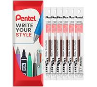 Pentel Energel LR7 Lot de 6 recharges pointe métallique 0,7 mm - BL77/BL57/BL37 (Rose corail)