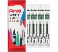 Pentel Energel LR7 Lot de 6 recharges pointe métallique 0,7 mm - BL77/BL57/BL37 (Vert forêt)