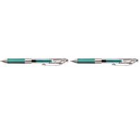 Pentel EnerGel Pure BL77TL Stylo à encre gel avec mécanisme rétractable Turquoise (Lot de 2)