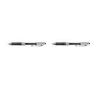 Pentel EnerGel Pure BL77TL Stylo à encre gel rétractable Noir (Lot de 2)