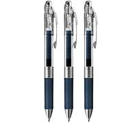 Pentel EnerGel Pure BL77TLE Lot de 3 stylos à encre gel liquide rétractable 0,7 mm Bleu marine