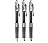 Pentel EnerGel Pure BL77TLE Lot de 3 stylos à encre gel liquide rétractable 0,7 mm Noir