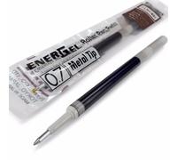 Pentel Energel Stylo Encre Gel, Lot de 2 recharges pointe métal LR7 - BL77/BL57/BL37 Marron 0,7 mm