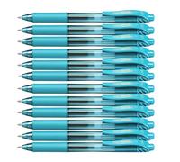 Pentel BL107 EnerGel X Stylo Roller Encre Gel Rétractable Séchage Rapide Turquoise x12