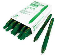 Pentel Energel X BL107 Lot de 12 stylos rollers à encre gel rétractable 0,7 mm Encre verte