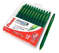 Pentel Energel X BL107 Pochette de 12 stylos roller à encre gel rétractable 0,7 mm Vert