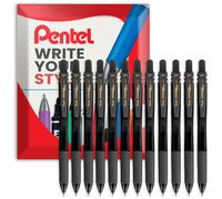 Pentel Energel X BL107 Rétractable Bille Stylos - 0.7mm - Noir Portefeuille De