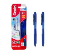 Pentel Energel-X Lot de 2 rollers rétractables à encre gel Bleu