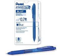Pentel EnerGel-X Retractable Liquid Gel Pen (0.7mm) Metal Tip, Blue Ink, Box of 12 (BL107-C) by Pentel (English Manual)