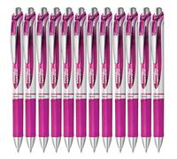 Pentel EnerGel XM BL77 Lot de 12 stylos à encre gel avec mécanisme à pression Magenta