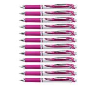 Pentel EnerGel XM BL77 Lot de 12 stylos à encre gel avec mécanisme à pression Magenta