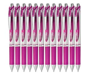 Pentel EnerGel XM BL77 Lot de 12 stylos à encre gel avec mécanisme à pression Magenta