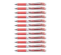 Pentel EnerGel XM BL77 Lot de 12 stylos à encre gel avec mécanisme rétractable Corail