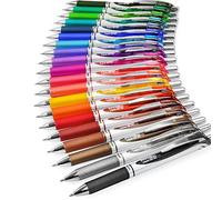 Pentel EnerGel XM BL77 Lot de 20 stylos rétractables à encre gel liquide 0,7 mm 54% recyclé 1 de chaque couleur