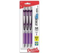Pentel EnerGel XM BL77 - Lot de 3 stylos à encre gel liquide rétractables - 0,7 mm - 54 % recyclé - Violet