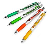Pentel EnerGel XM BL77 Lot de 4 stylos rétractables à encre gel liquide - 0,7 mm - 54 % recyclé - Tons d'agrumes