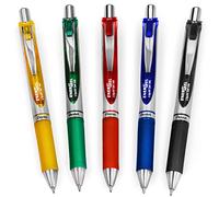 Pentel EnerGel XM BL77 Lot de 5 stylos à encre gel liquide rétractables 0,7 mm 54 % recyclés Tons primaires