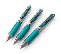Pentel EnerGel XM BL77 Stylo à encre gel liquide rétractable - 0,7 mm - 54 % recyclé - Lot de 3 - Turquoise