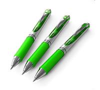 Pentel Energel XM BL77 - Stylo à encre gel liquide rétractable - 0,7 mm - 54% recyclé - Vert citron - Lot de 3