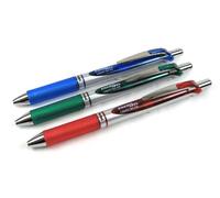 Pentel Energel-Xm Lot de 3 stylos roller rétractables à encre gel Bleu/vert/rouge 0,7 mm