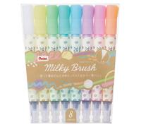 Pentel GFH-P8ST Stylo pinceau color Milky Brush 8 couleurs