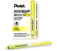 Pentel Handyline Surligneur rétractable Jaune Lot de 12