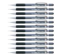 Pentel Hi-Graph Lot de 12 Porte-mines 0,5 mm avec Canon fixe 4 mm Gris