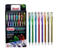 Pentel Hybrid Dual Metallic Fantasy Colour Portefeuille 8 pièces