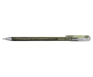 Pentel Hybrid Dual Metallic Rollers encre gel métallique pastel K110, Argent + Cuivre & Vert métallique, Lot de 12 K110-DMZX